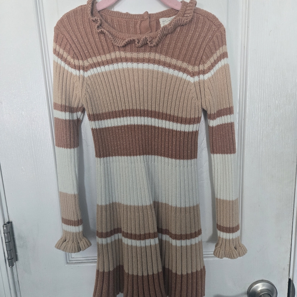 Striped Fall Knit Kids Dress